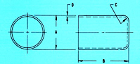 Dimensional Drawing for 0.172 to 1.125 Inch (in) Outside Diameter Round Deep Drawn Component Cases