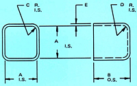 Dimensional Drawing  for Square Relay Deep Drawn Component Cases
